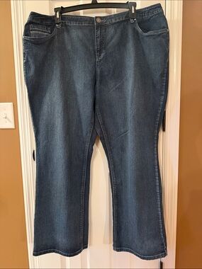CJ Banks Black Denim Jeans with Label Detail